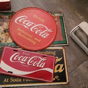 Coca-Cola Retro Metal Signs Set Vintage 1 Price For All!
